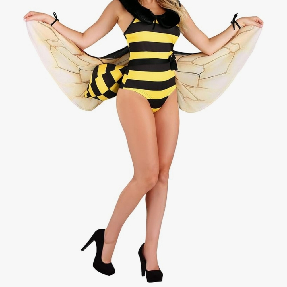 Women's Bumblebee Costume with Wings
